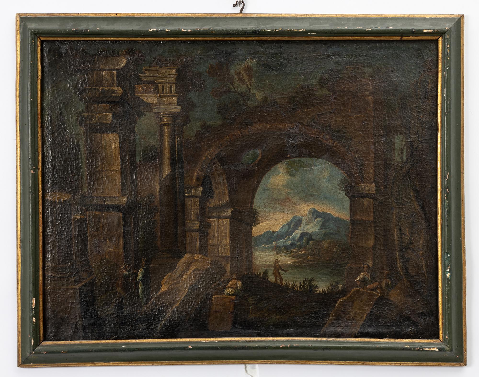 Italiensk skola. 1700-tal. Dörröverstycken, ett par.
