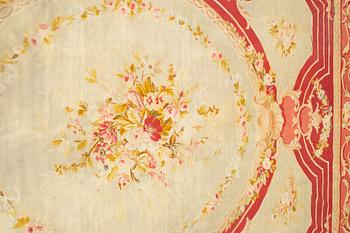 A carpet, tapestry weave, ca 625 x 431,5 cm, Aubusson the middle of the 19th century - around 1900, France.