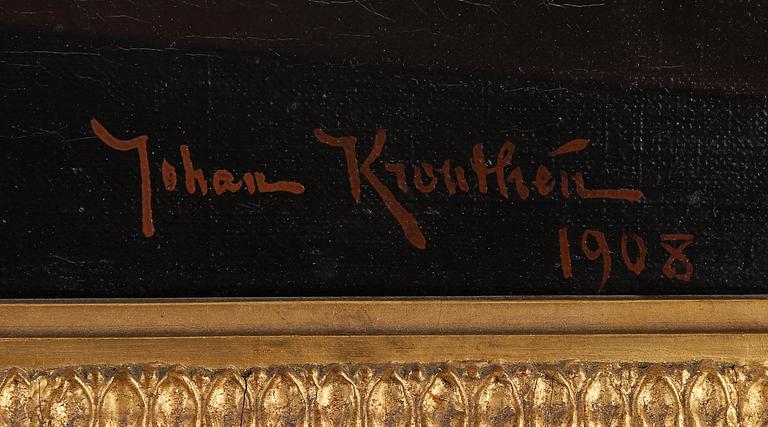 Johan Krouthén, oil on canvas, signed and dated 1908.