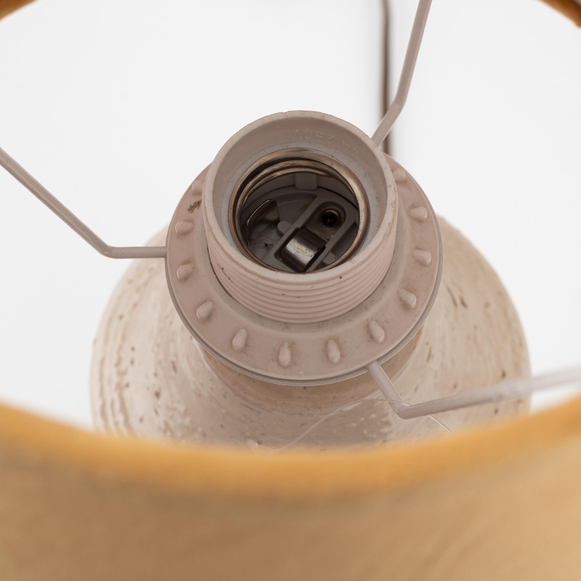 A pair of stoneware tablelamps, Bitossi, Italy, second half of the 20th century.