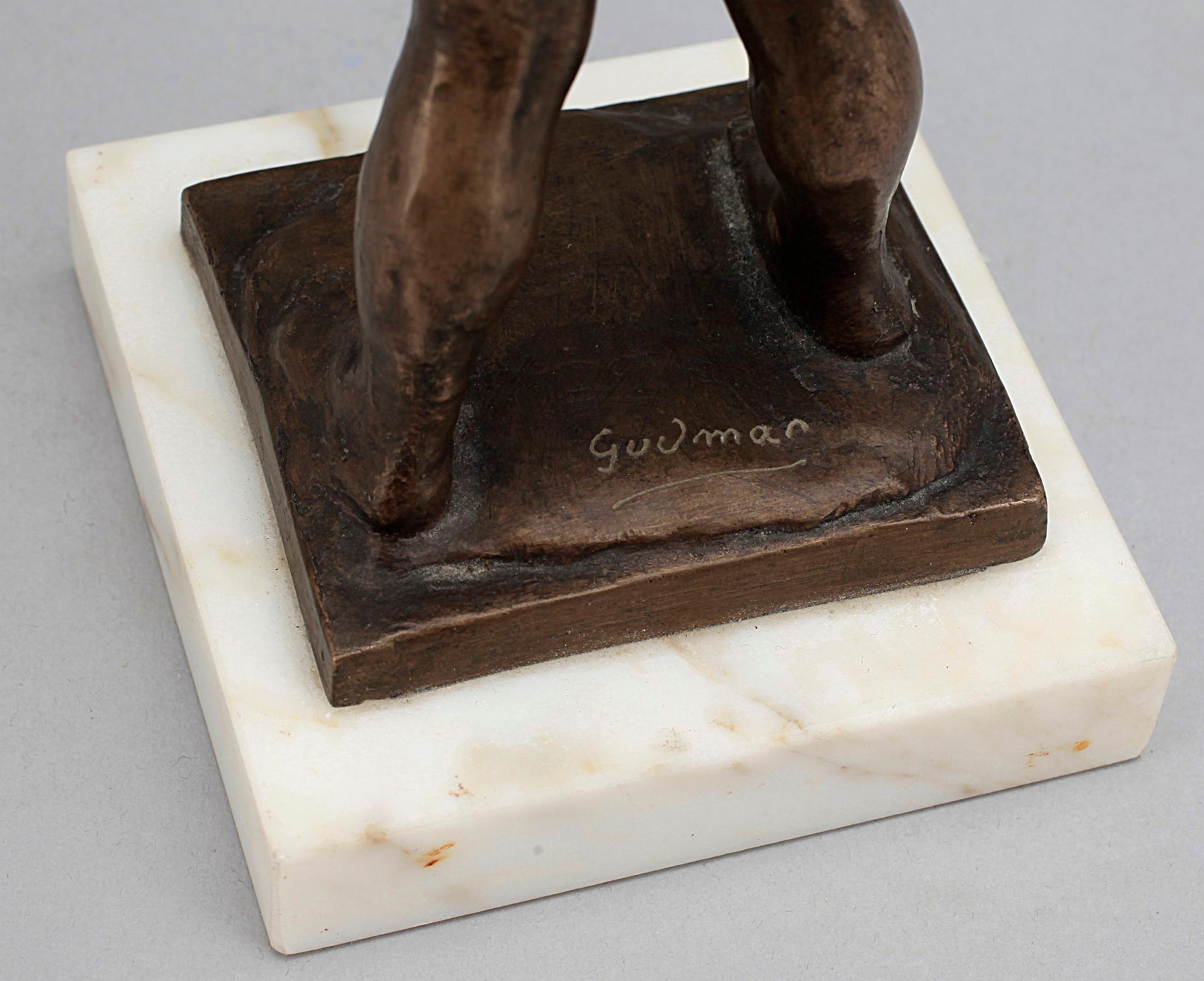 GUDMAR OLOVSON, skulptur, bronserad konstmassa, sign.