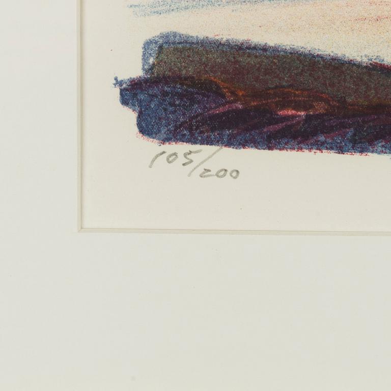 Roland Svensson, lithograph in colors, signed and numbered 105/200.