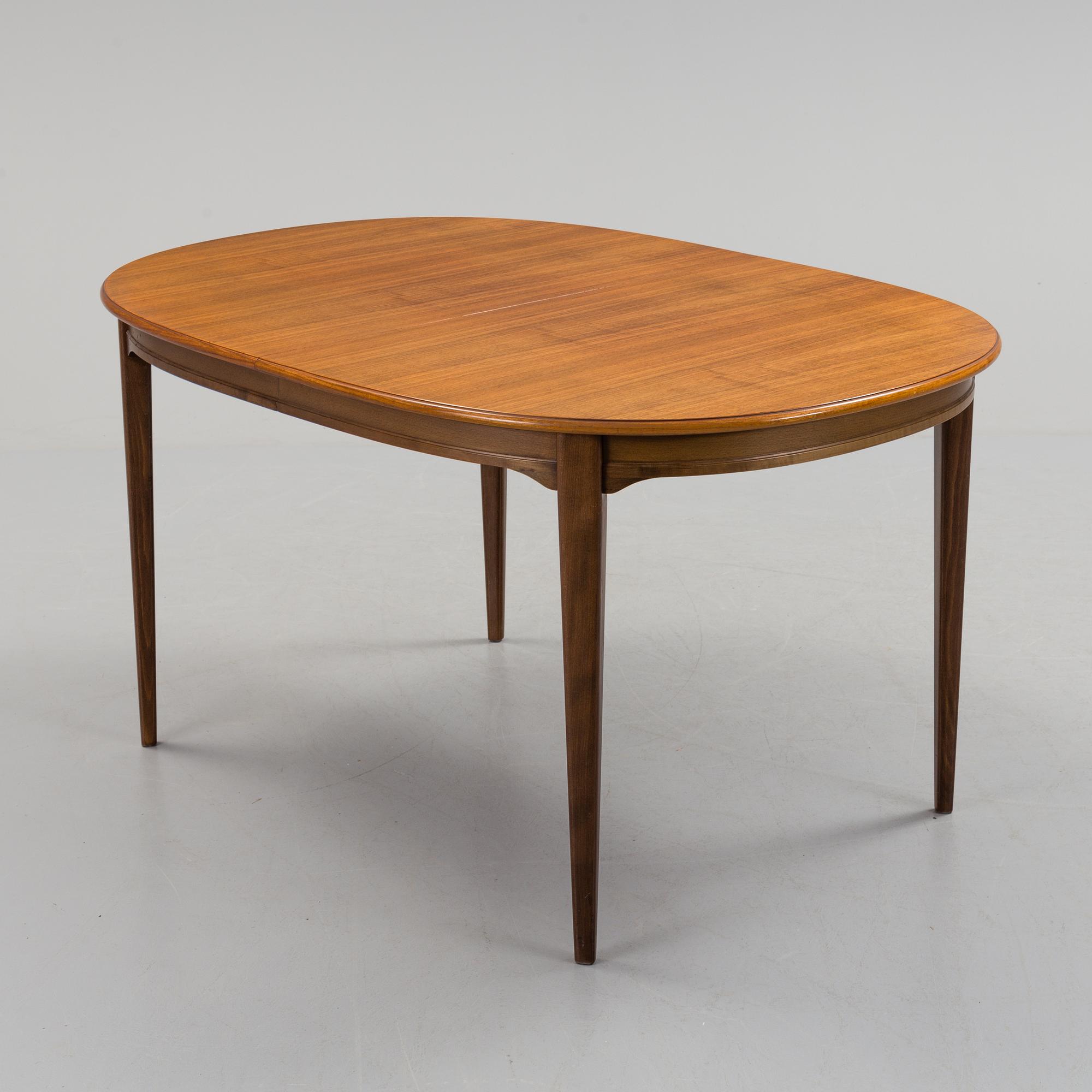 MATSALSBORD med STOLAR, fyra stycken, 1960-tal.