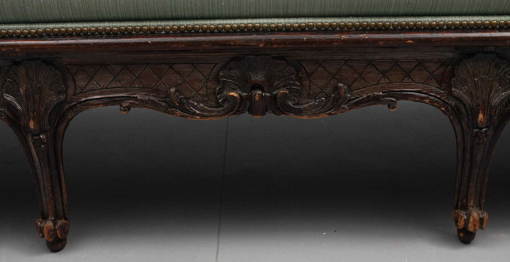 TRÅGSOFFA, rokoko, delvis 1700-tal.