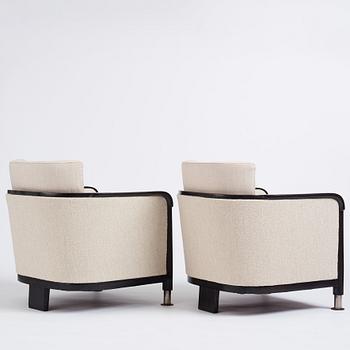 Otto Schulz, a pair of easy chairs, Boet, Gothenburg 1930s.