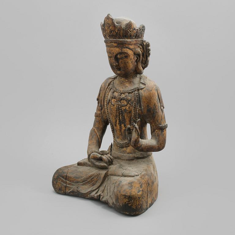 SKULPTUR, trä, orientalisk, 1900-tal.