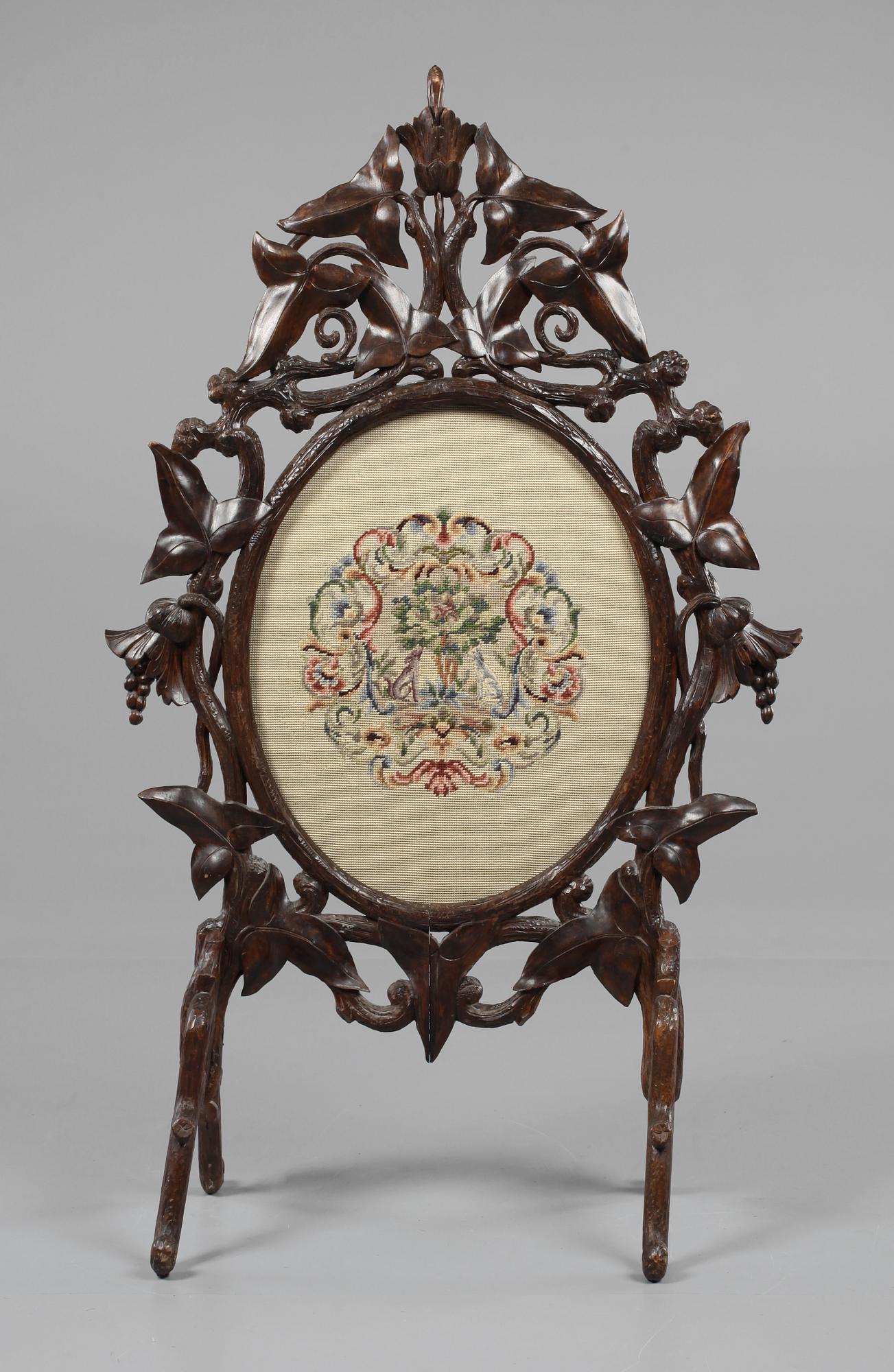 BRASSKÄRM, nyrokoko, 1800-talets andra hälft.