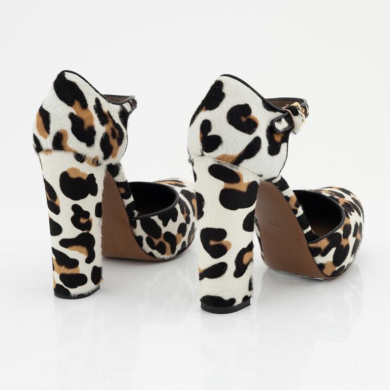 Marni, a pair of leopard coloured cows hair pumps, size 36 1/2.