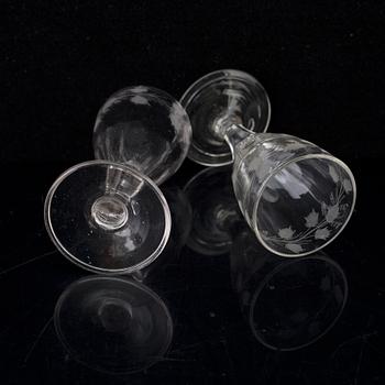 STARKVINSGLAS, 12 st, 1800-talets  början.