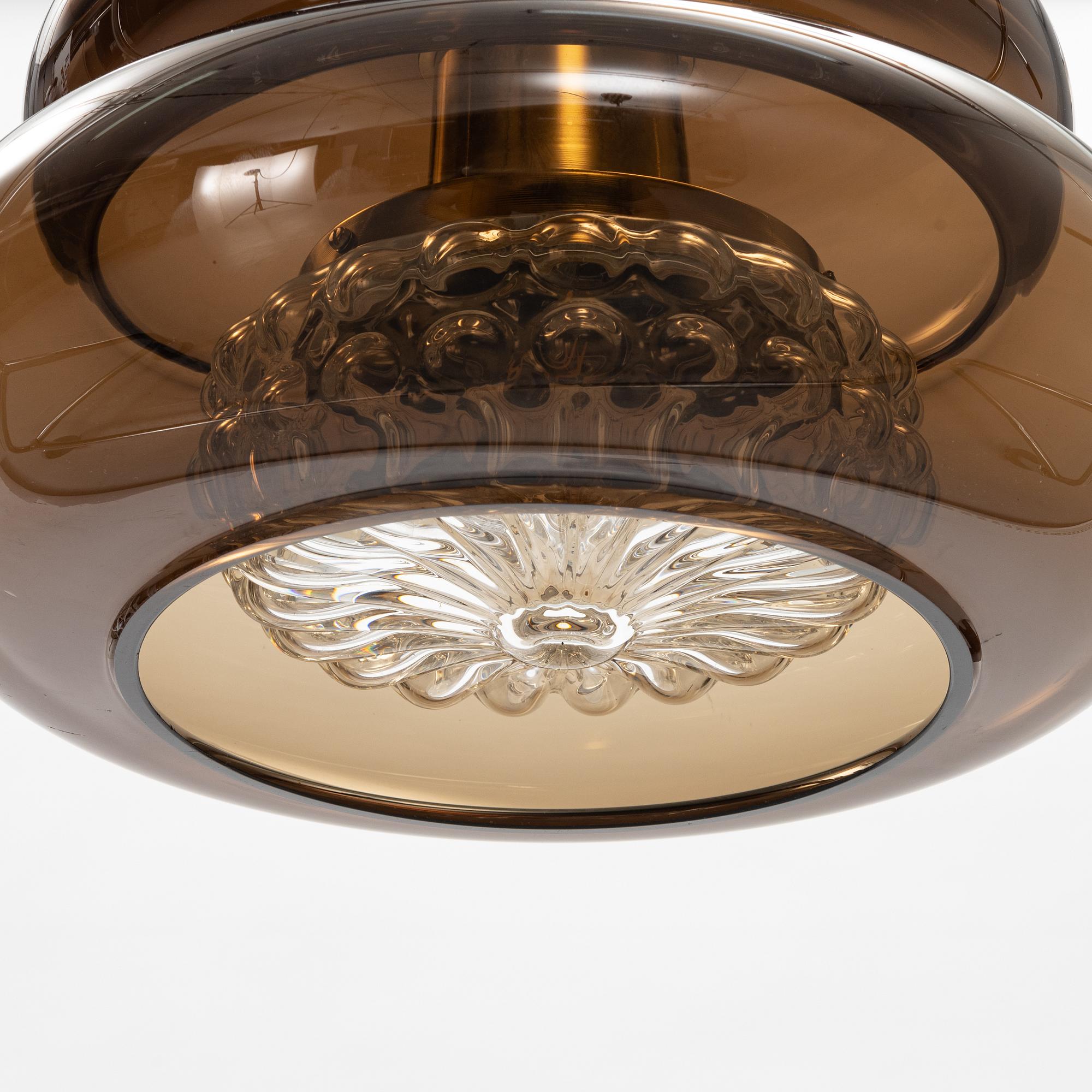 Carl Fagerlund, a glass ceiling light, Orrefors.