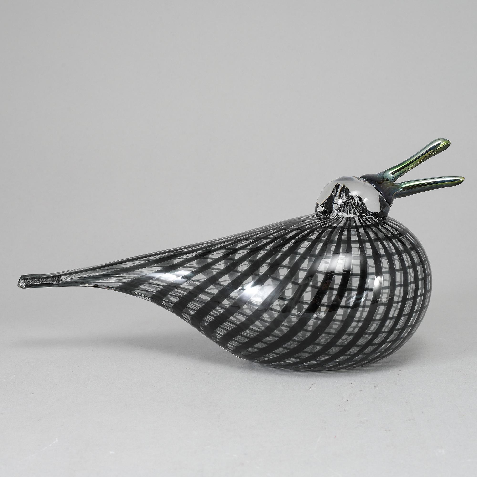 OIVA TOIKKA, glasfågel, Fiskariina, signerad O. Toikka Nuutajärvi.