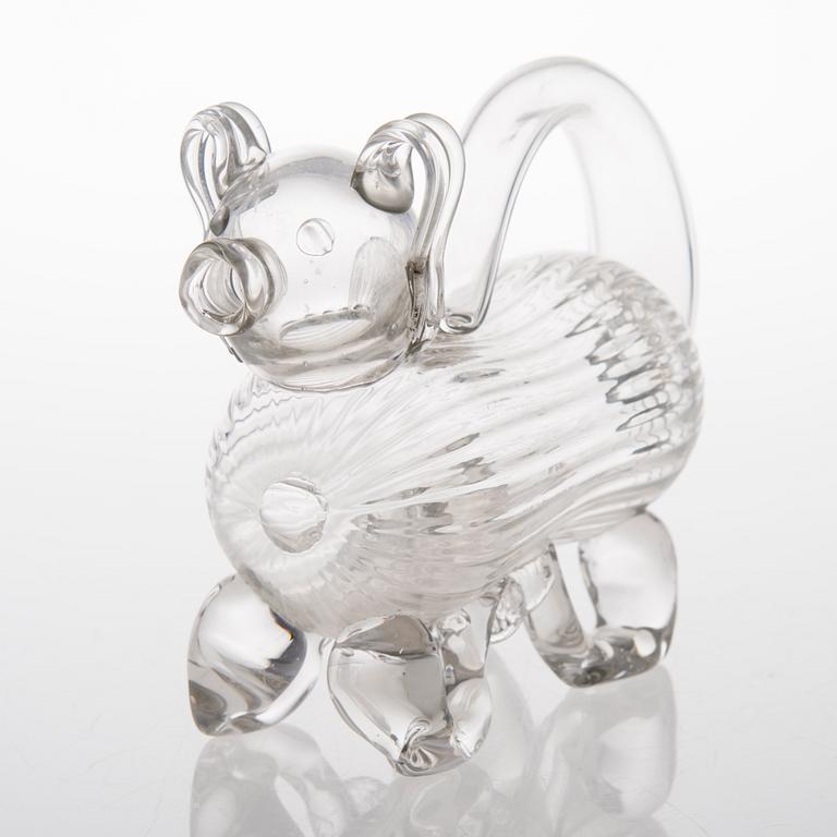 KARAFF, glas, Brännvinshund, 1900-tal.