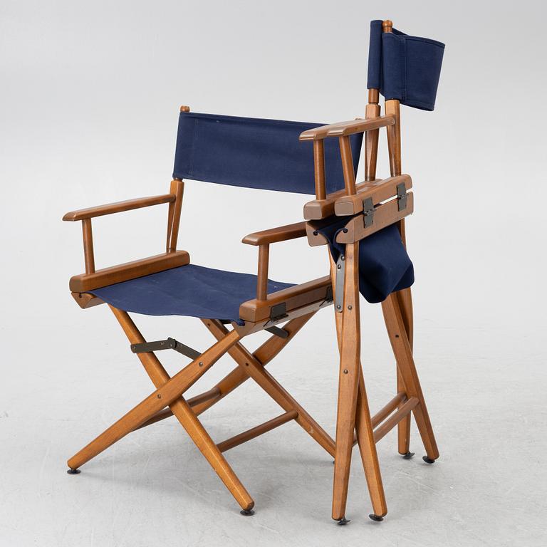 Regissörsstolar, 4 st, samt brickbord, Telami, Italien.