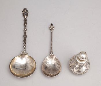 PARTI SILVER, 3 delar, silver, Europa, 1800/1900-tal. Total silvervikt 107 g.