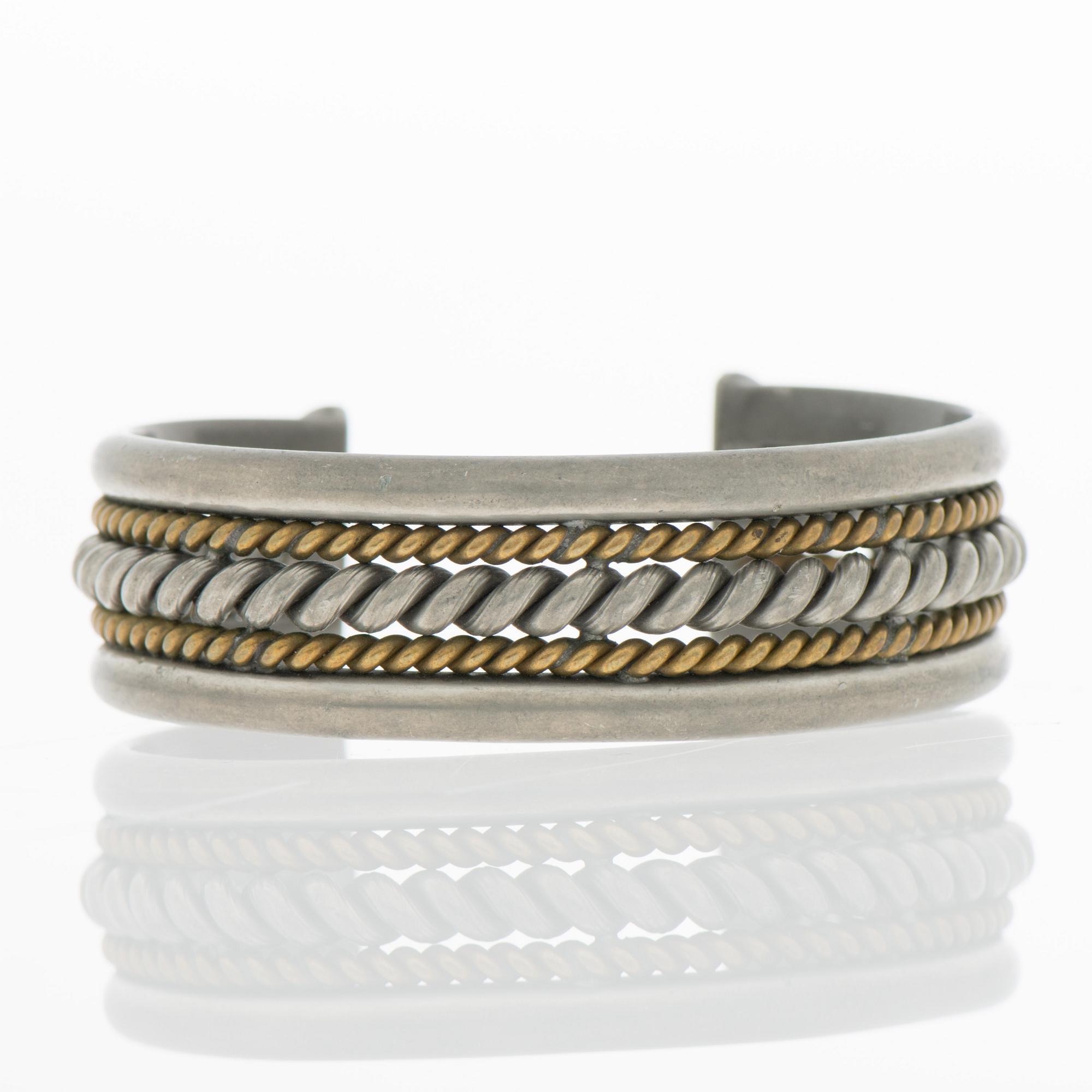 ARMBAND, tenn och mässing, Estrid Ericson, Firma Svenskt Tenn.
