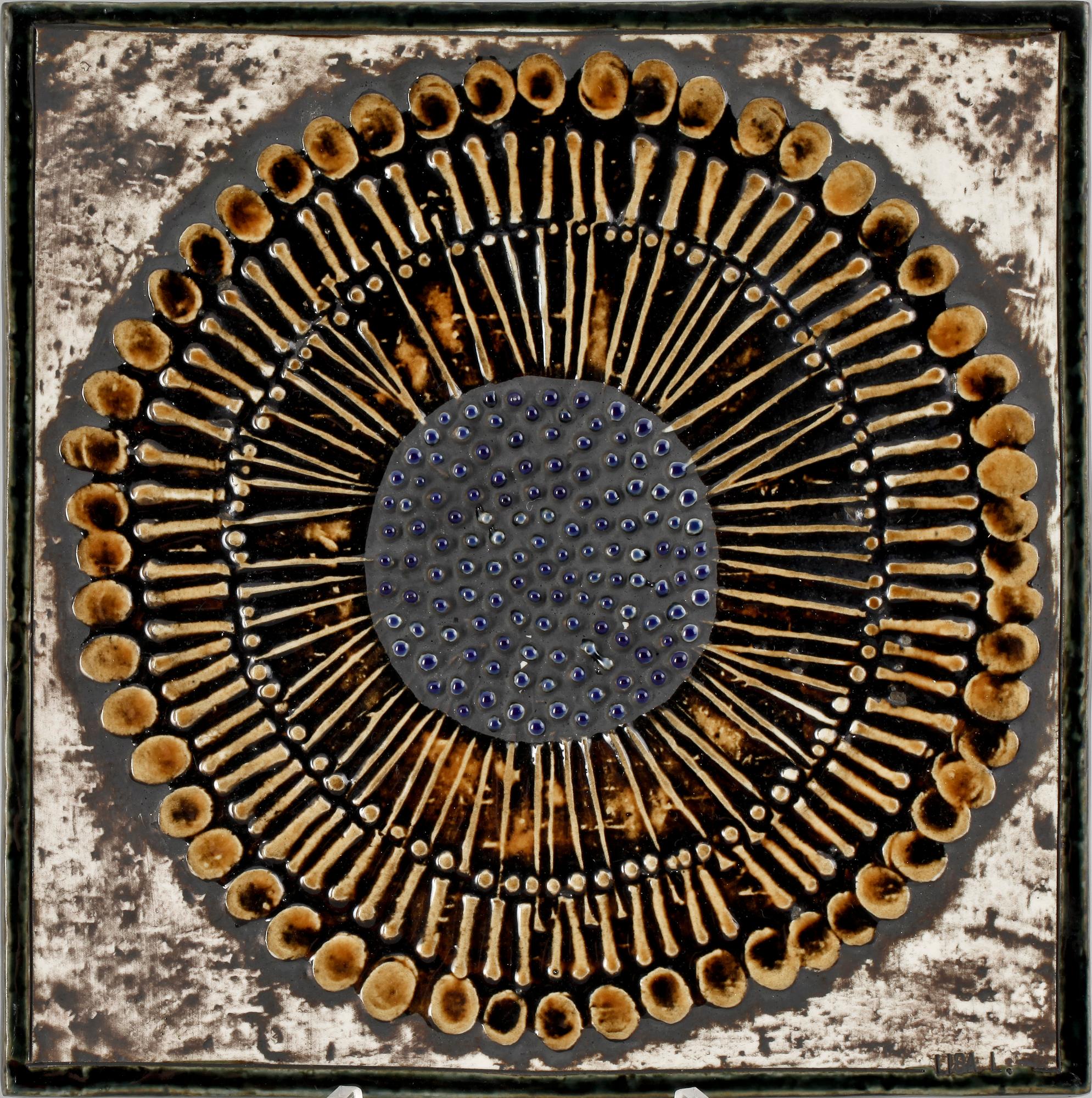 VÄGGPLAKETTER, 3 st, stengods, Lisa Larson, Gustavsberg.