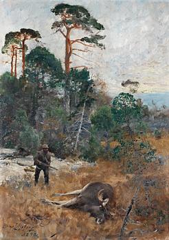 721. Bruno Liljefors, Hunter at dawn.