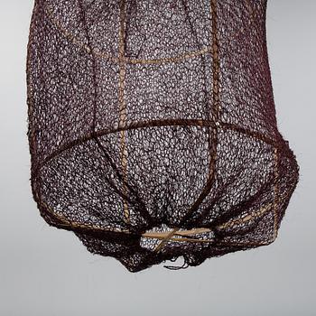 A 'Z1 Black' bamboo and sisal net ceiling light, Ay Illuminate.