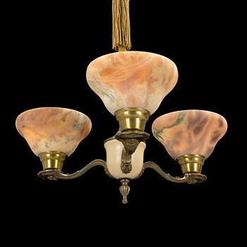 An early 20th century ceiling light.