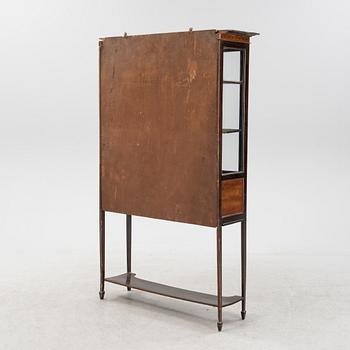 A Georgian style mahogany veneered display cabinet, early 20th century,