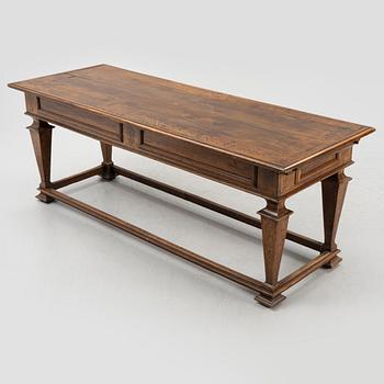 A Renaissance-style mahogany table, late 19th century.