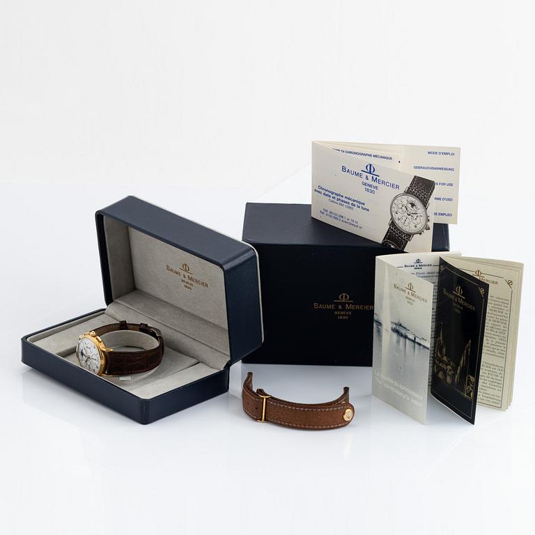 Baume & Mercier, Calendar, chronograph, wristwatch, 32 mm.