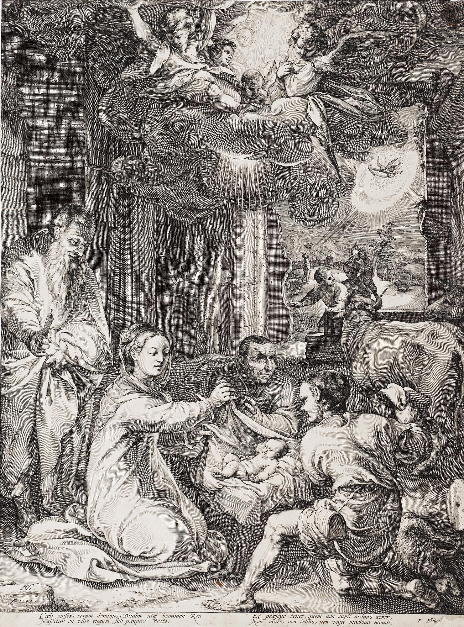 HENDRICK GOLTZIUS, kopparstick, 1594.