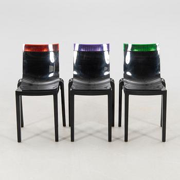 Chairs, 5 pcs "Hi cut", Kartell, 21st century.