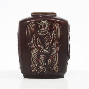 Jais Nielsen, a stoneware urn, Royal Copenhagen, Denmark, 1955.