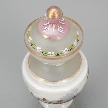 BÄGARE MED LOCK, glas. 1800/1900-tal.