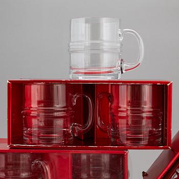 TIMO SARPANEVA, 24 parts glass tableware, Pisaranrengas /Drop ring / Ripple, Iittala, 1960/70s.