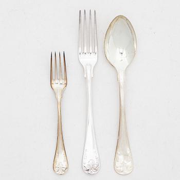 40 pieces of French Lily silver cutlery, including CG Hallberg, 1950s - 1960s, Sweden.