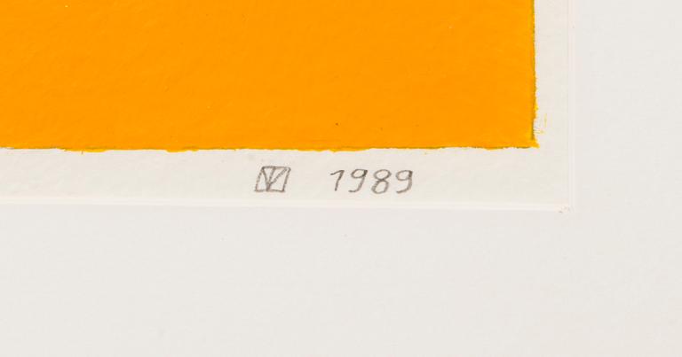 ILKKA VÄÄTTI, akryyli paperille, signeerattu ja päivätty 1989.