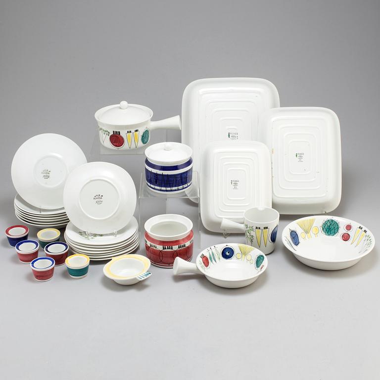 A Marianne Westman earthenware 'Picknick' and 'Pomona' part dinner service, for Rörstrand.