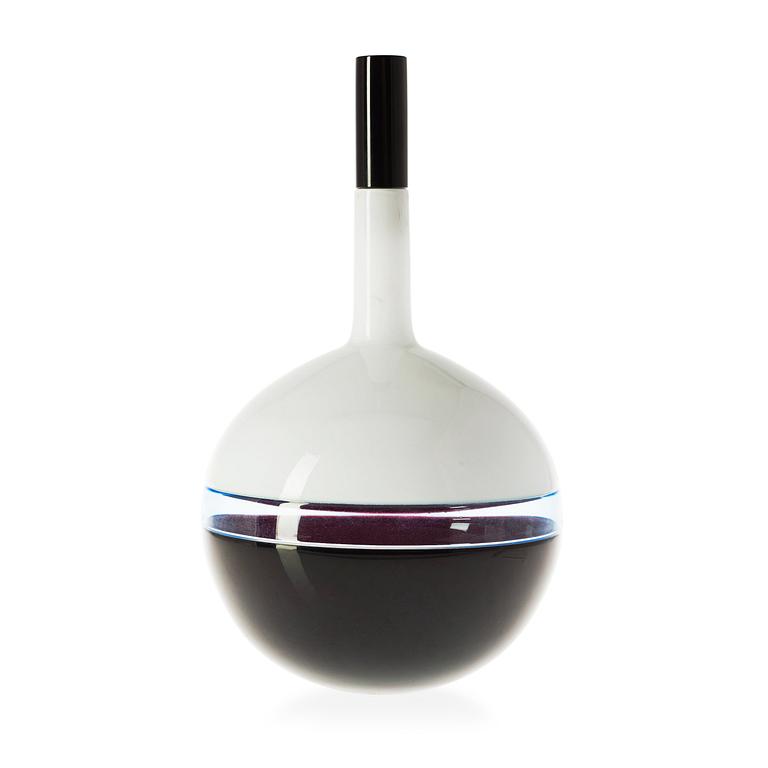 A Timo Sarpaneva glass decanter, 'Vire', Venini, Italy 1990.