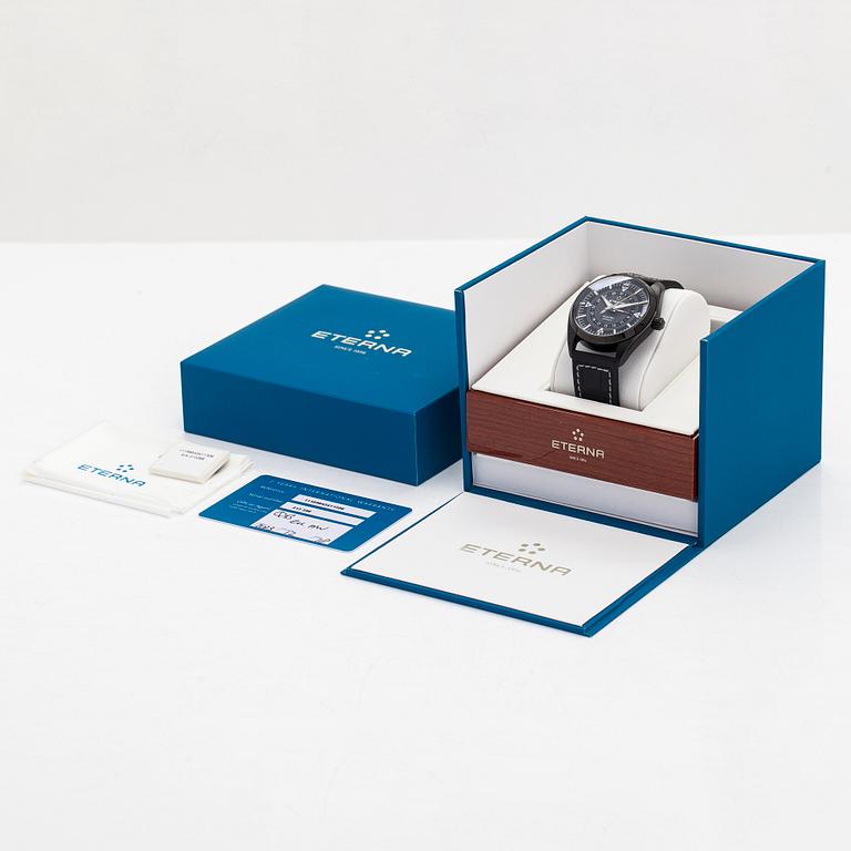 Eterna, Kontiki, Four-Hands, wristwatch, 42 mm.