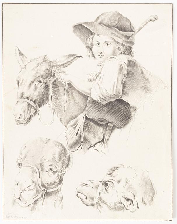 Francesco Londonio, attributed to, ink drawning.