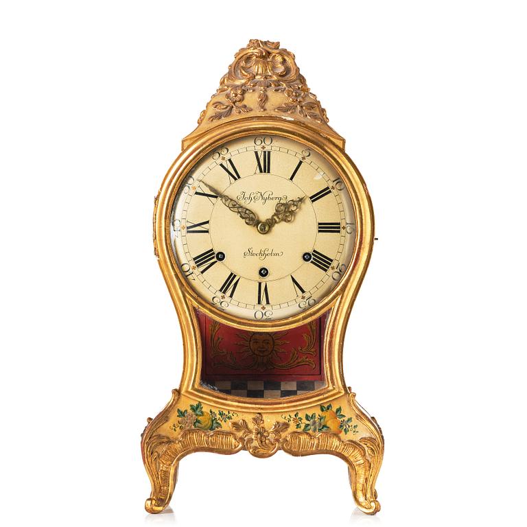 A Swedish Rococo bracket clock by J Nyberg (master in Stockholm 1787-1801).