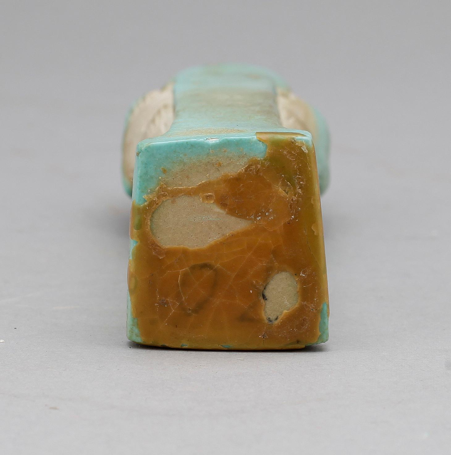 USCHEBTI, fajans, Egypten, troligen sentid 664-331 f Kr.