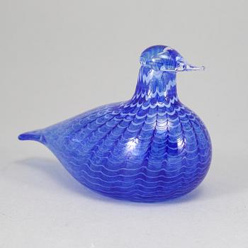 OIVA TOIKKA, a glassbird, Bluebird (Sinisulka) 1991–, signed O.Toikka, Nuutajärvi.