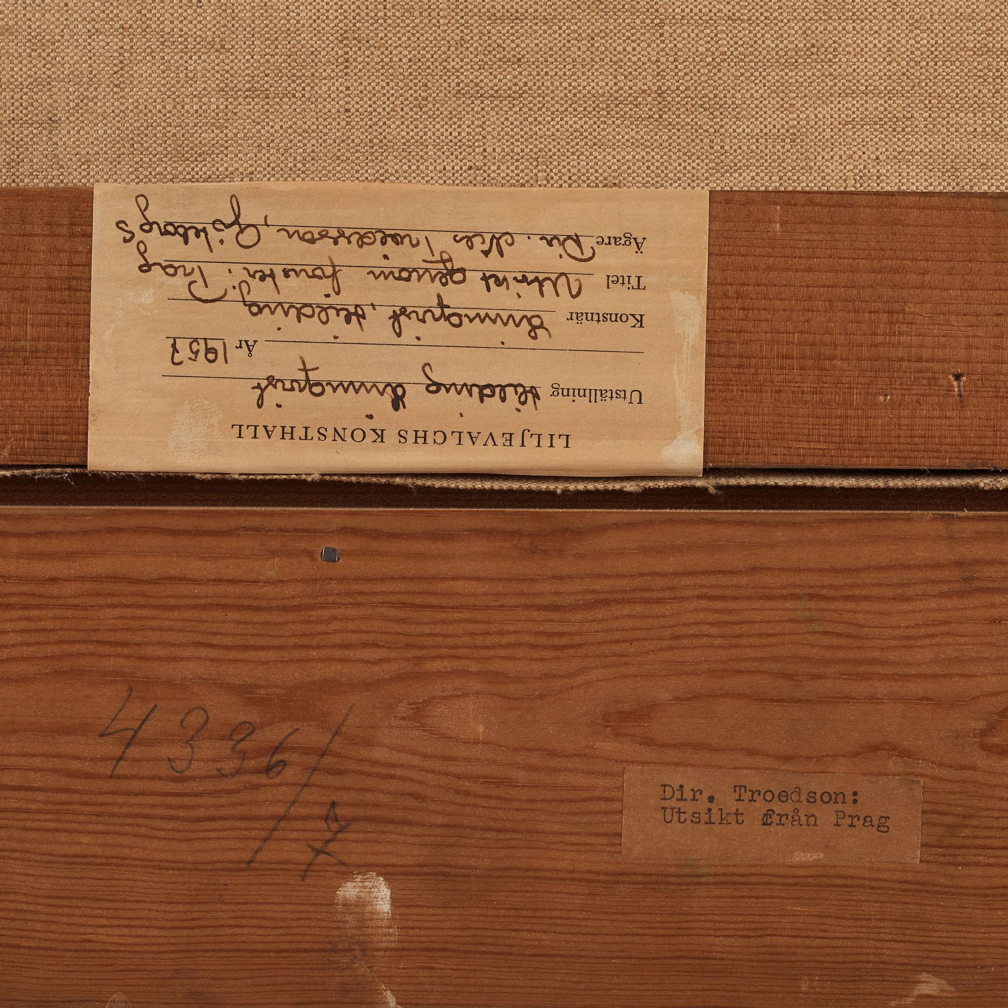 Hilding Linnqvist, View from Prague.