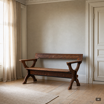 A Swedish provincial bench, around 1900.