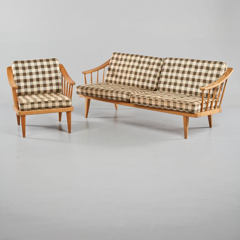 SOFFA samt FÅTÖLJ, 1900-talets andra hälft.