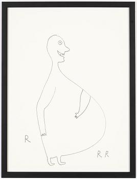 Roger Risberg, indian ink drawing, signed. Executed in 2008.