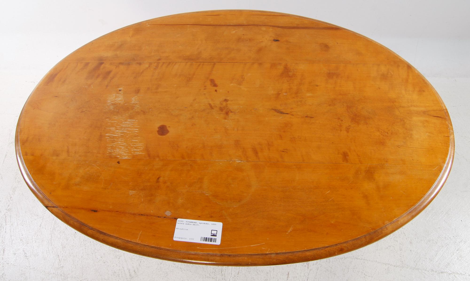 DIVANBORD, nyrokoko, 1800-talets andra hälft.