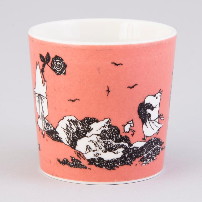 MOOMIN-MUG, porcelain, 'Mug dark rose',  Moomin Characters, Arabia1991-1999.