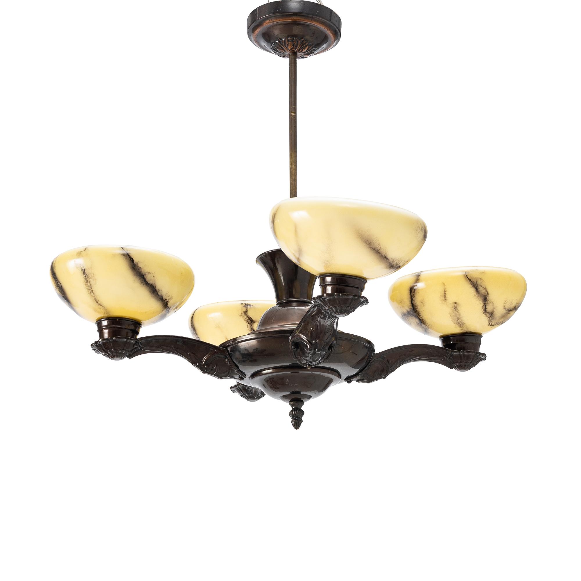 Ceiling lamp, 1920s.