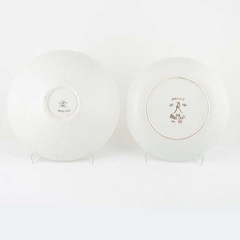 Praktfat, 4 st, Carl-Harry Stålhane, Oskar Dahl och Sylvia Leuchovius, Rörstrand.