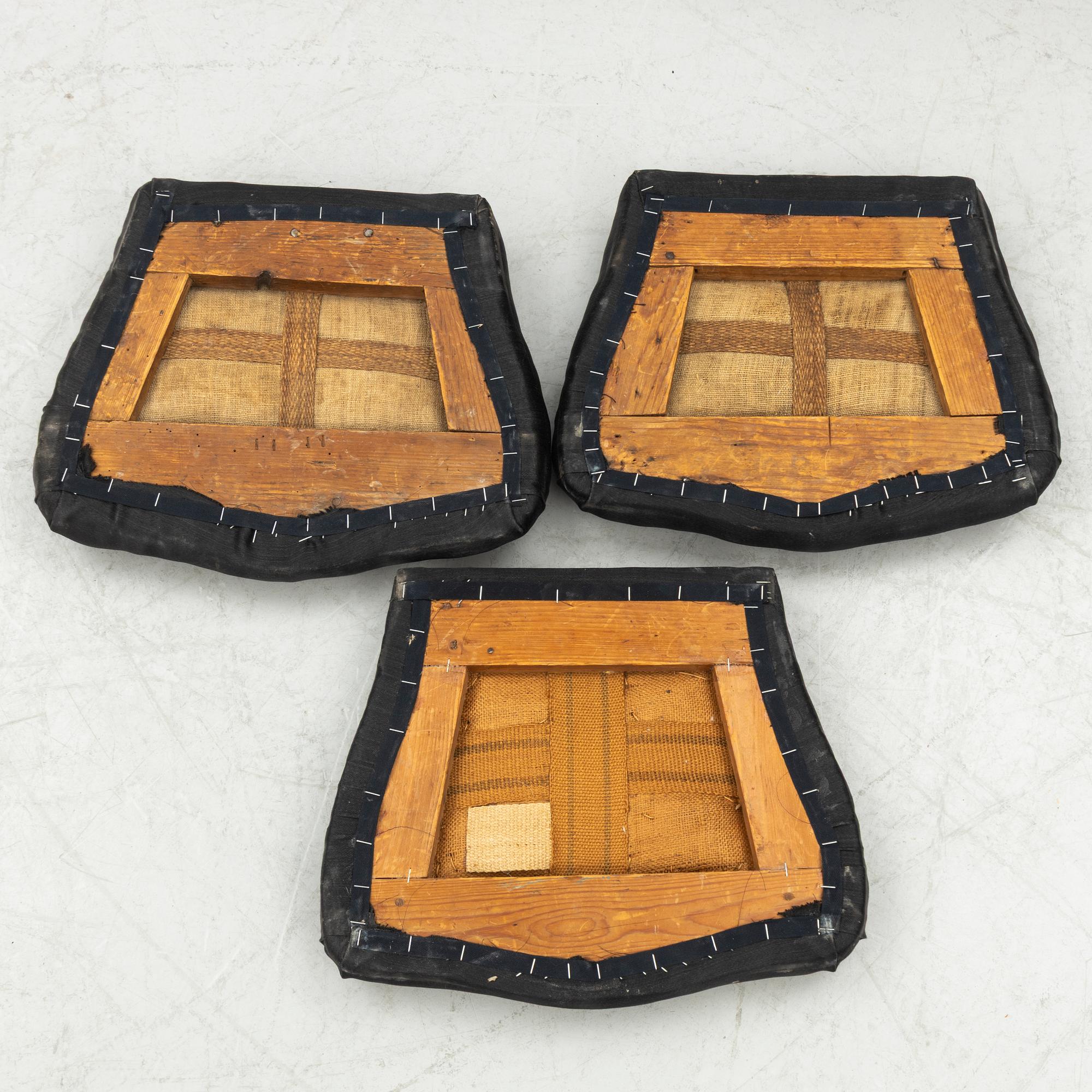 A set of five similar chairs, late 18th century.