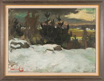 Olavi Laine, oil on canvas, signed.